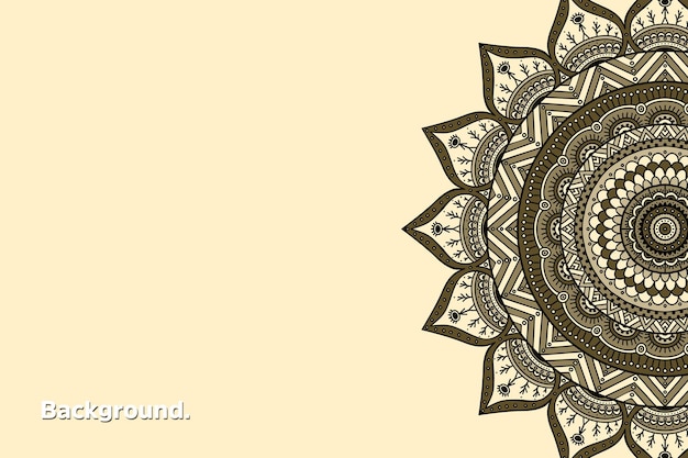 Mandala de colores de fondo dorado de lujo