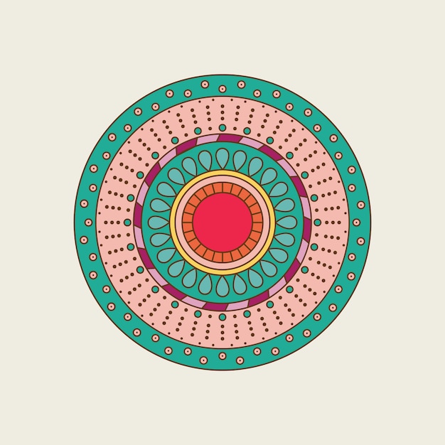 Vector mandala colorida india