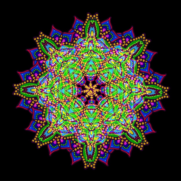 Mandala colorido abstracto