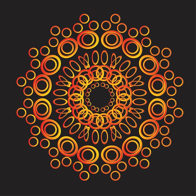 Mandala colorido abstracto
