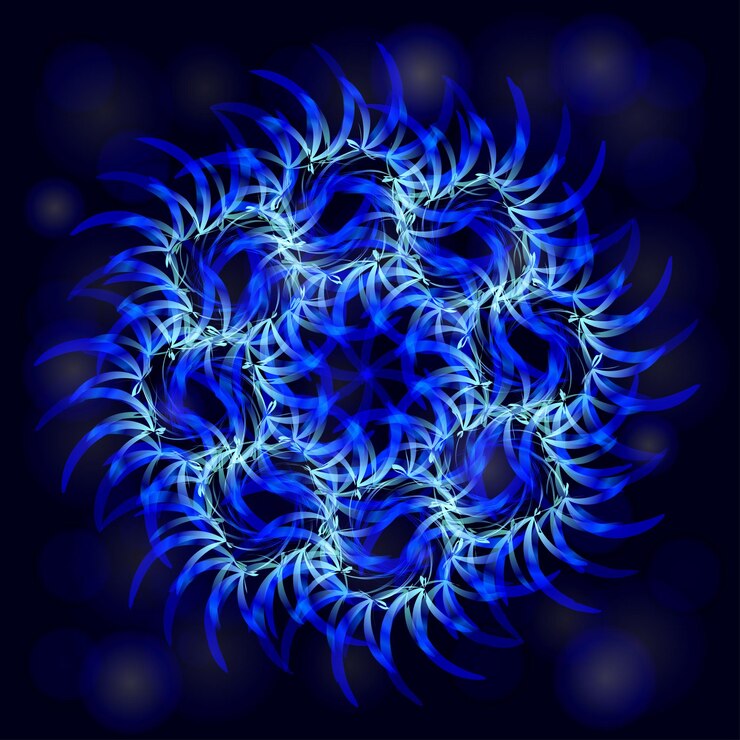 Vector mandala colorido abstracto