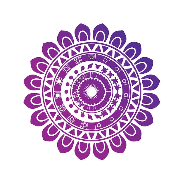 Un mandala colorido estilo de vector libre vector premium