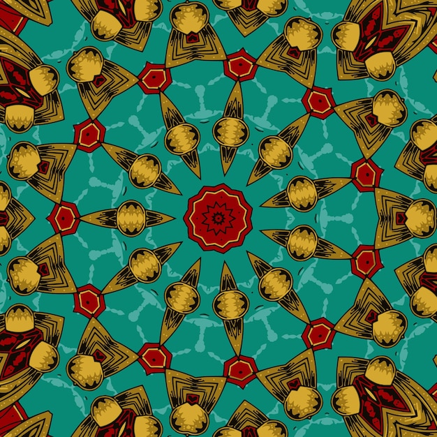 Mandala colorido festivo abstracto vector patrón tribal étnico