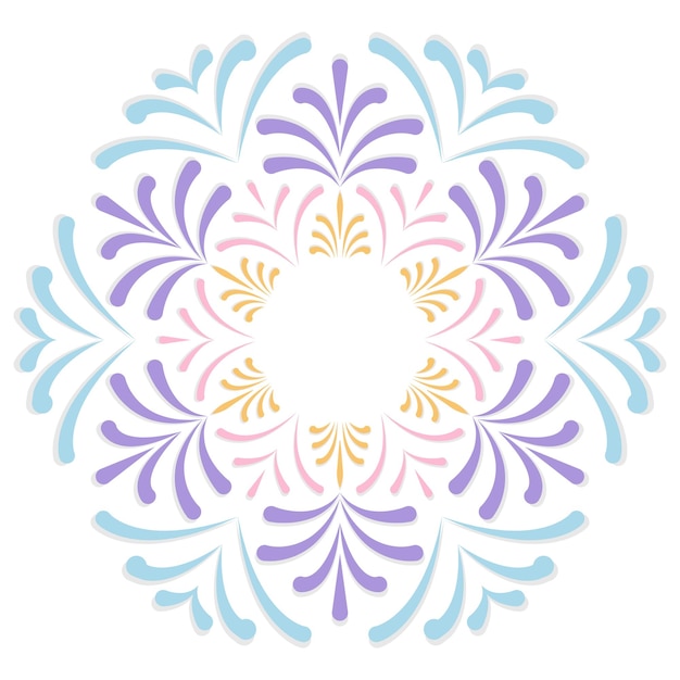 Mandala colorido con formas florales
