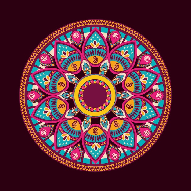 Mandala concepto con diseño de icono