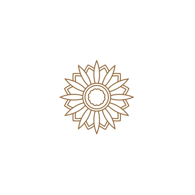 Mandala conjunto con círculos marrones arte