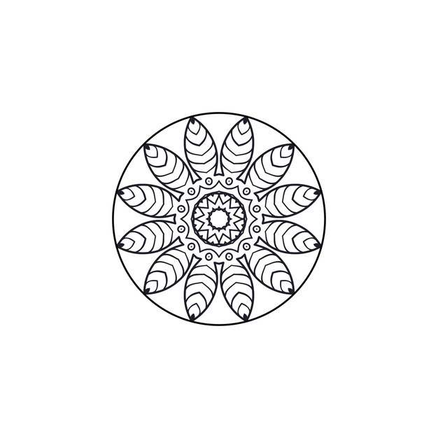 mandala conjunto de elementos de color dorado redondo