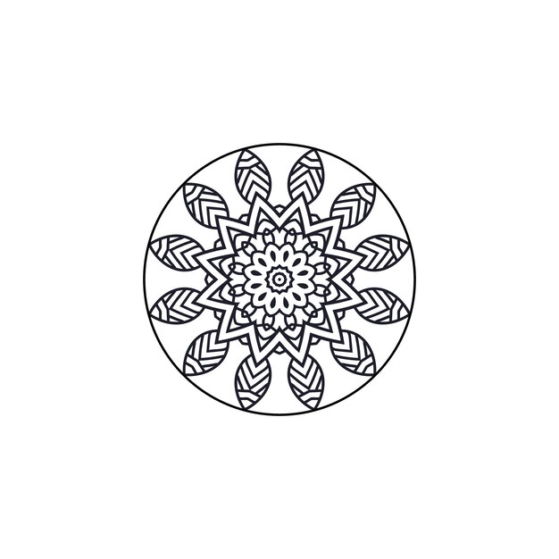 Mandala conjunto de elementos de color dorado vector