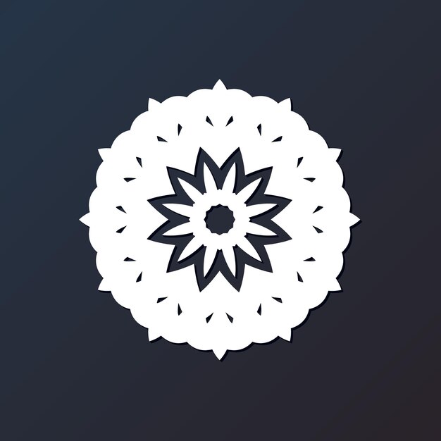Mandala de corte láser de plantilla de papel, madera contrachapada, adorno de silueta CNC de hierro.