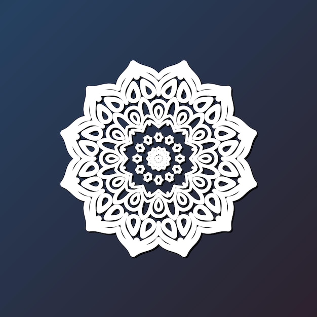 Mandala de corte láser de plantilla de papel, madera contrachapada, adorno de silueta CNC de hierro.