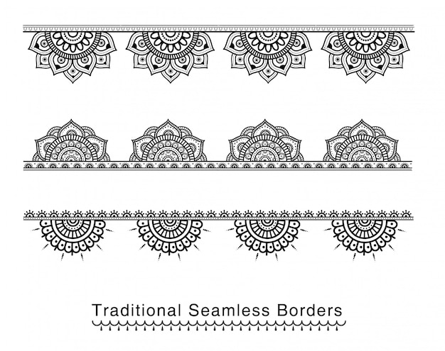 Mandala sin costuras diseña detalles altos