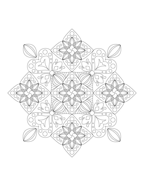 Mandala cuadrada para colorear