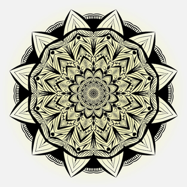 Mandala cultural y alpona para colorear concepto de diseño de página