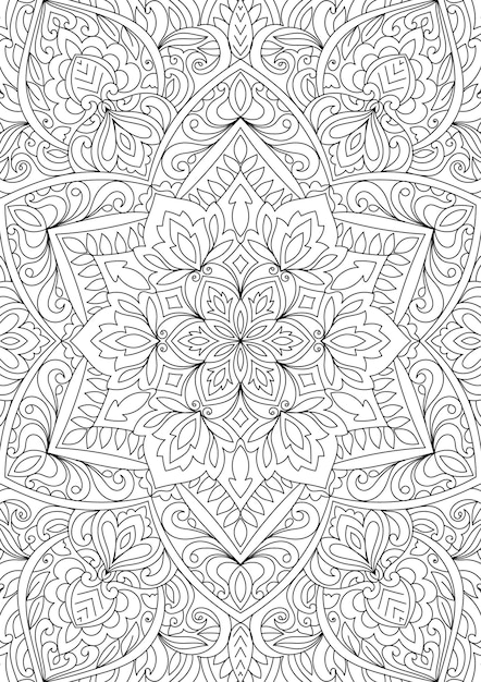 Mandala decorativa para colorear ilustración de la página