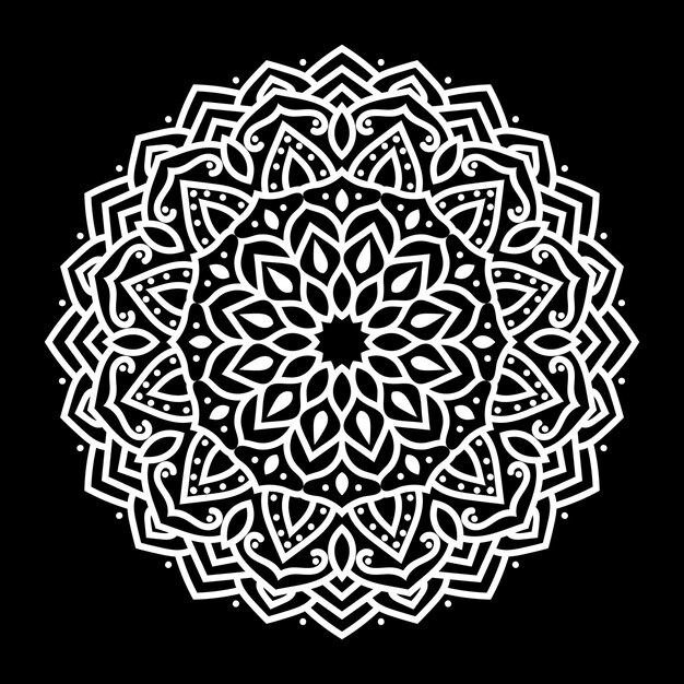 Mandala decorativa para elementos decorativos patrón Henna Mehndi plantilla vectorial