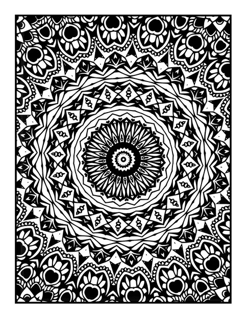 Mandala decorativa con elementos florales clásicos sobre un fondo blanco patrón abstracto sin costuras traje