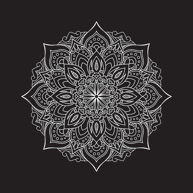 Mandala decorativa y patrón para la boda Mehndi islam Mandalas de esquema página de libro para colorear