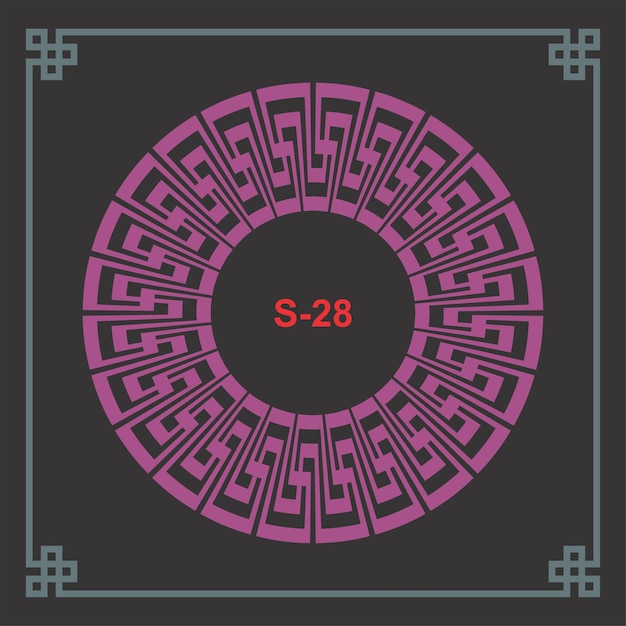 Mandala decorativa con patrón geométrico en púrpura