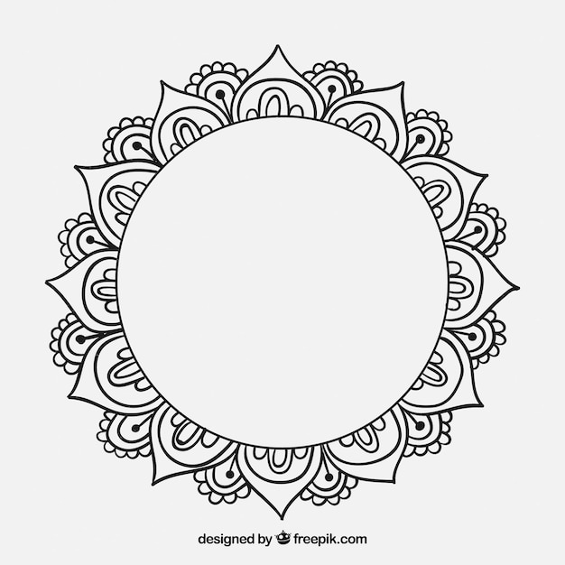 Vector mandala decorativo dibujado a mano