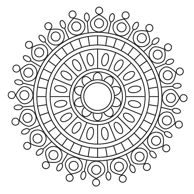 Mandala Design Coloring Book Relajante