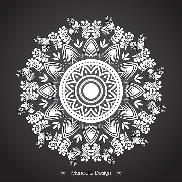 Mandala dibujada a mano Diseño página de colorear Ilustración vectorial