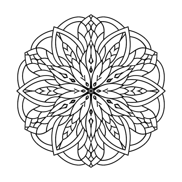 Mandala dibujo de una mandala flor mandala detallado Mandala libro de colorear página para todas las edades