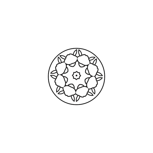 mandala con diseño de color de círculo