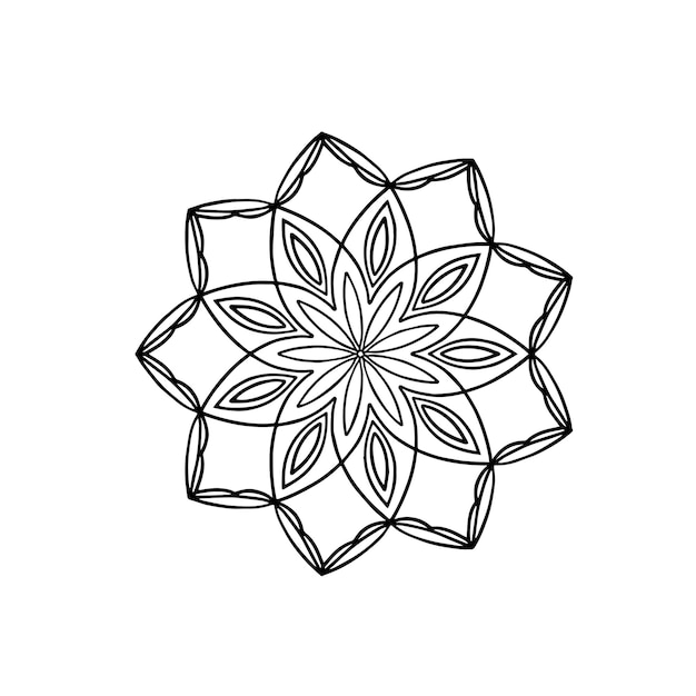 Mandala diseño decorativo y ornamental para colorear página 33