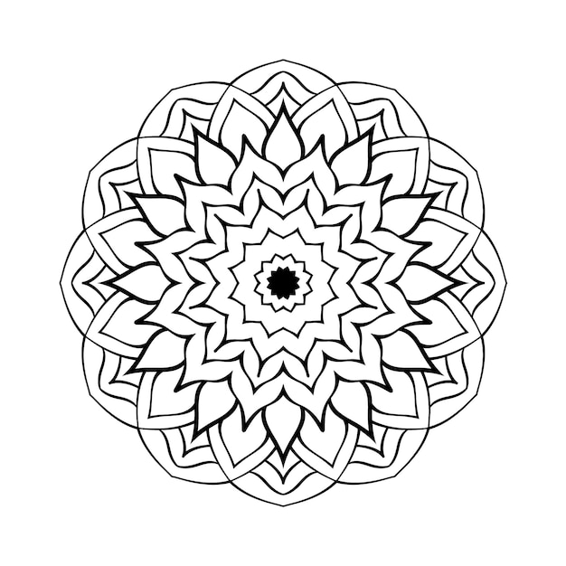 mandala diseño flor fondo indio redondo, árabe, elemento