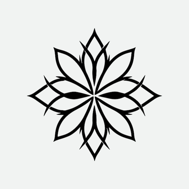 Mandala con diseño floral