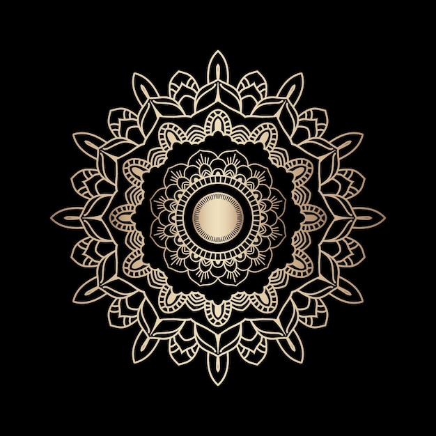 Vector mandala con diseño floral