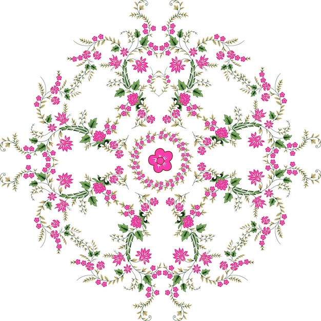 Mandala con diseño floral