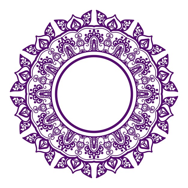 Vector mandala con diseño floral