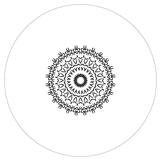 Mandala diseño de línea de arte