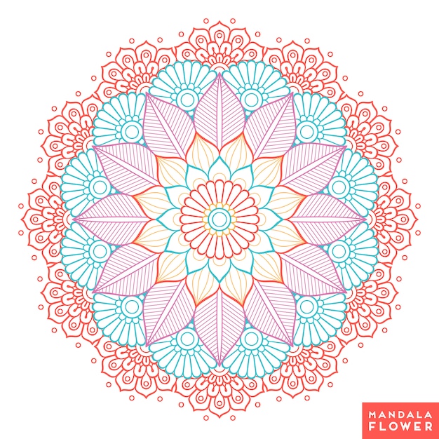 Mandala con diseño multicolor