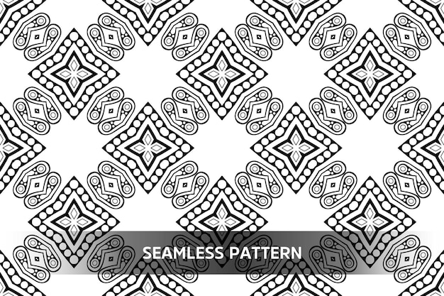 Mandala de diseño semless de patrón étnico tribal
