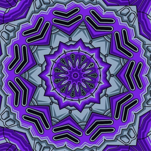 Mandala doodle línea decorada fondo abstracto geométrico mosaico vector sin costura boho étnico patrón ornamental