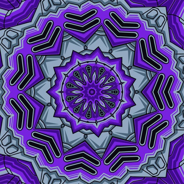 Mandala doodle línea decorada fondo abstracto geométrico mosaico vector sin costura boho étnico patrón ornamental