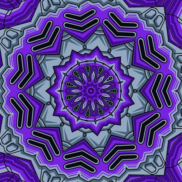 Mandala doodle línea decorada fondo abstracto geométrico mosaico vector sin costura boho étnico patrón ornamental