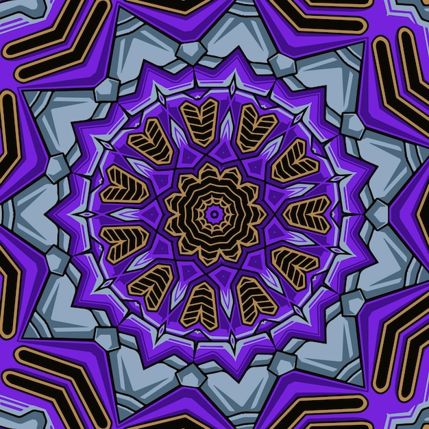 Mandala doodle línea decorada fondo abstracto geométrico mosaico vector sin costura boho étnico patrón ornamental