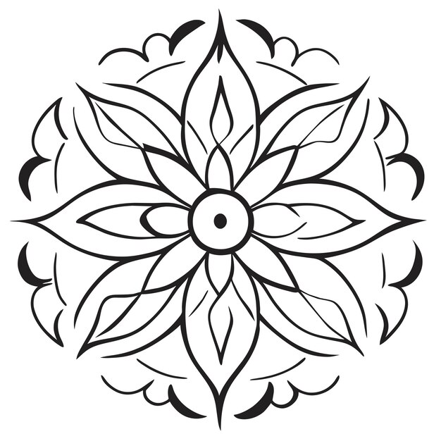 Vector mandala dorada decorativa sobre un fondo blanco