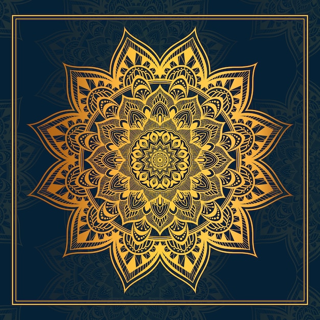 Mandala dorada de lujo