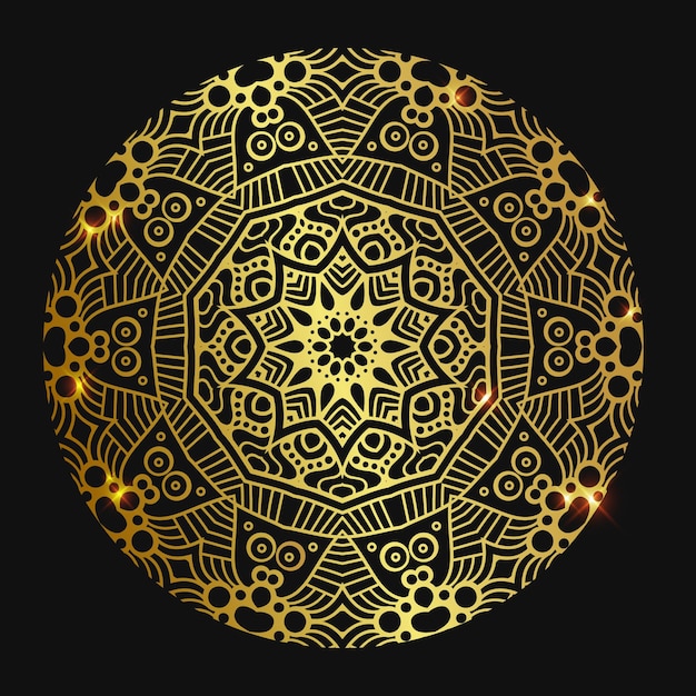 Mandala dorado elegante