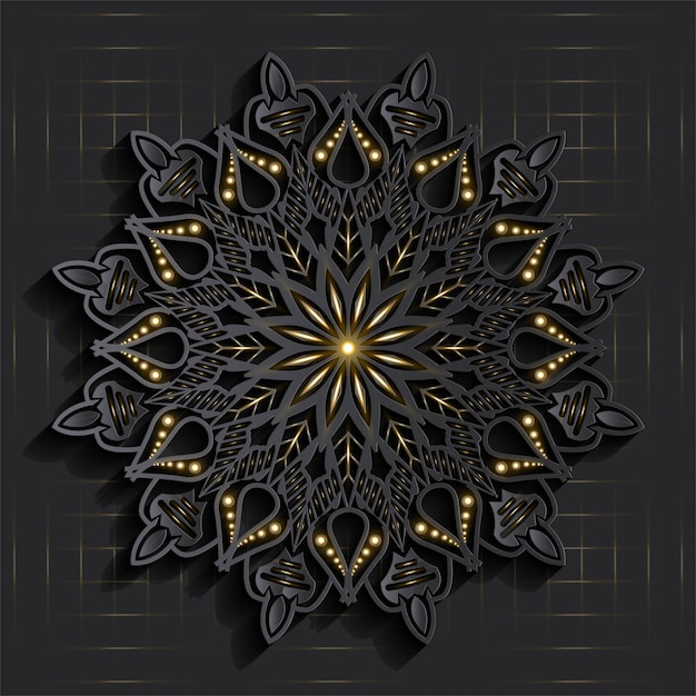 Mandala con efecto 3D