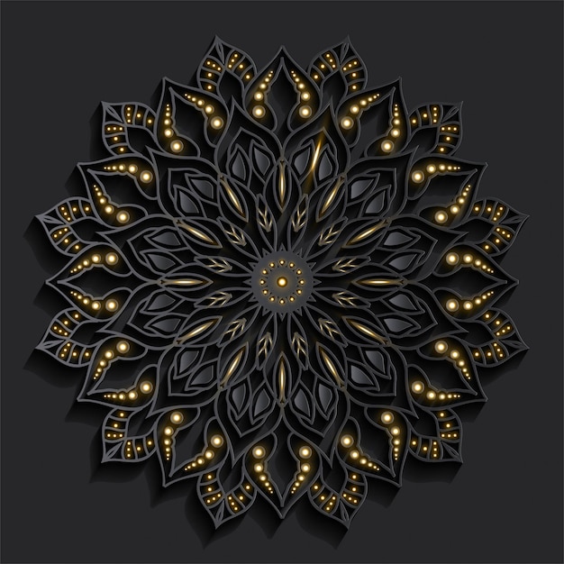 Mandala con efecto 3D