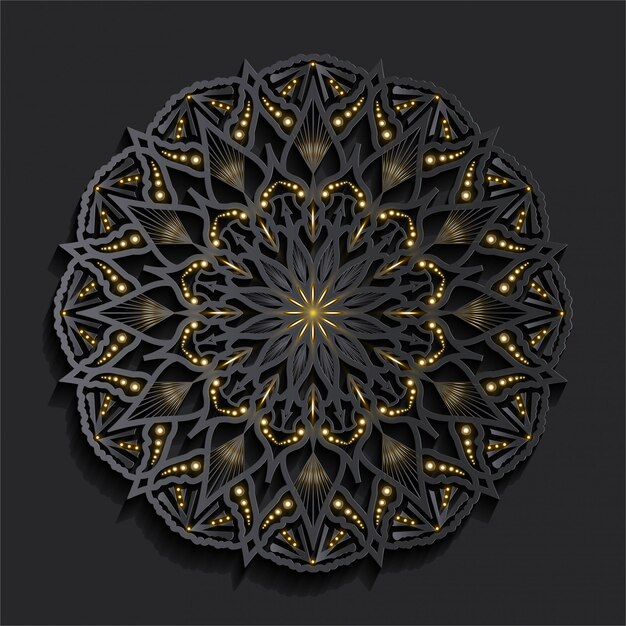 Mandala con efecto 3D