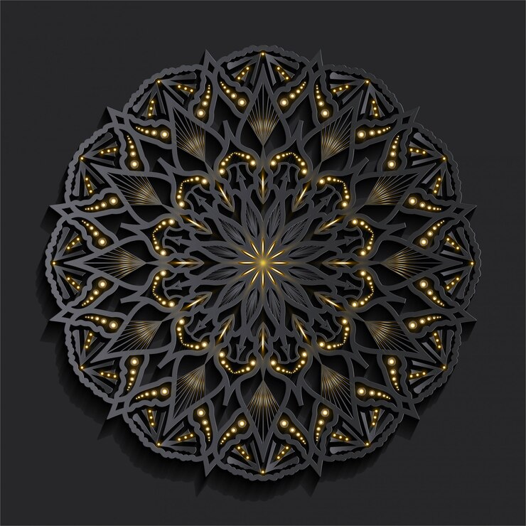 Mandala con efecto 3D
