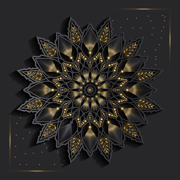 Mandala con efecto 3D