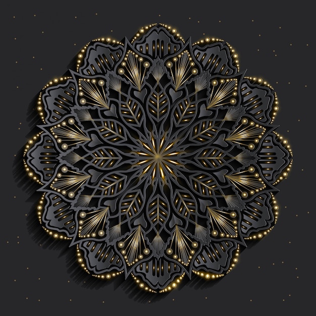 Mandala con efecto 3D