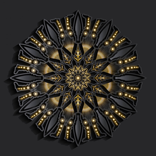 Mandala con efecto 3D